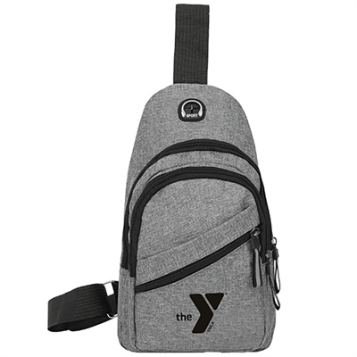 YMCA branded sling backpack