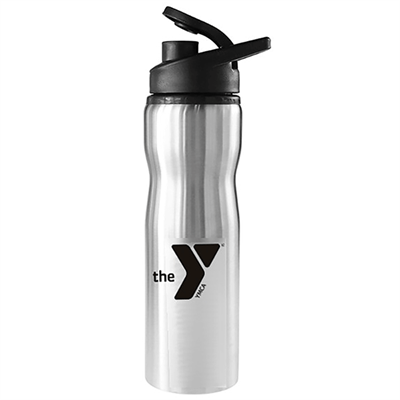 YMCA branded stainless steel water bottle