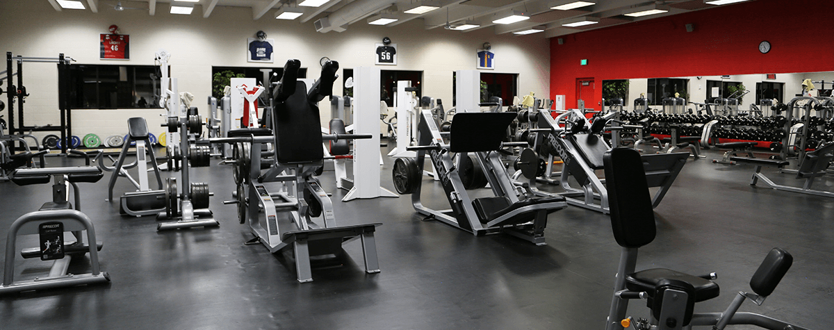 The weight room at the Briargate YMCA