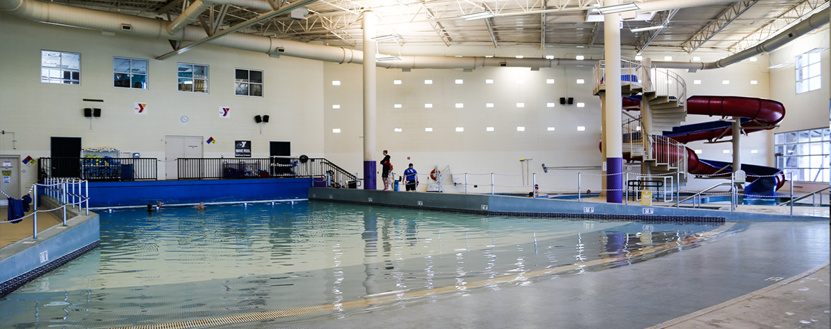 The large indoor pool at Cottonwood Creek YMCA