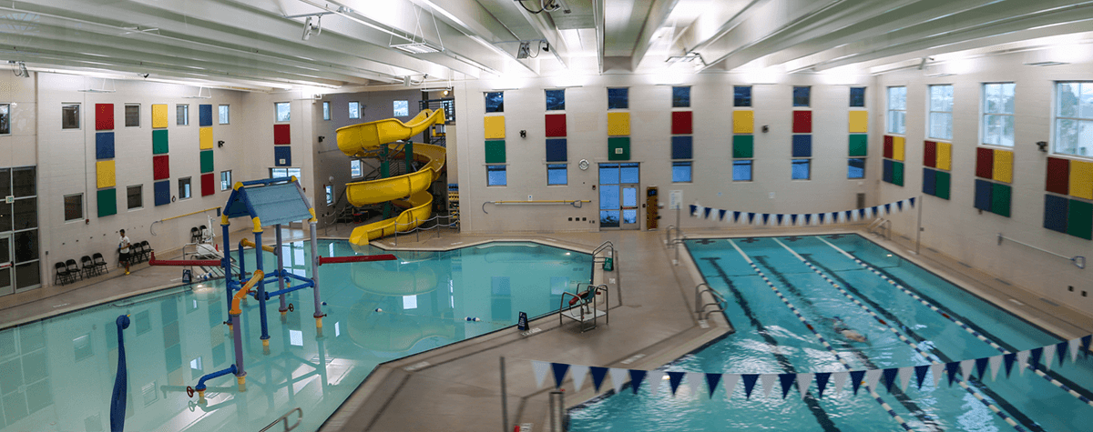 The pool at the Southeast Armed Services YMCA