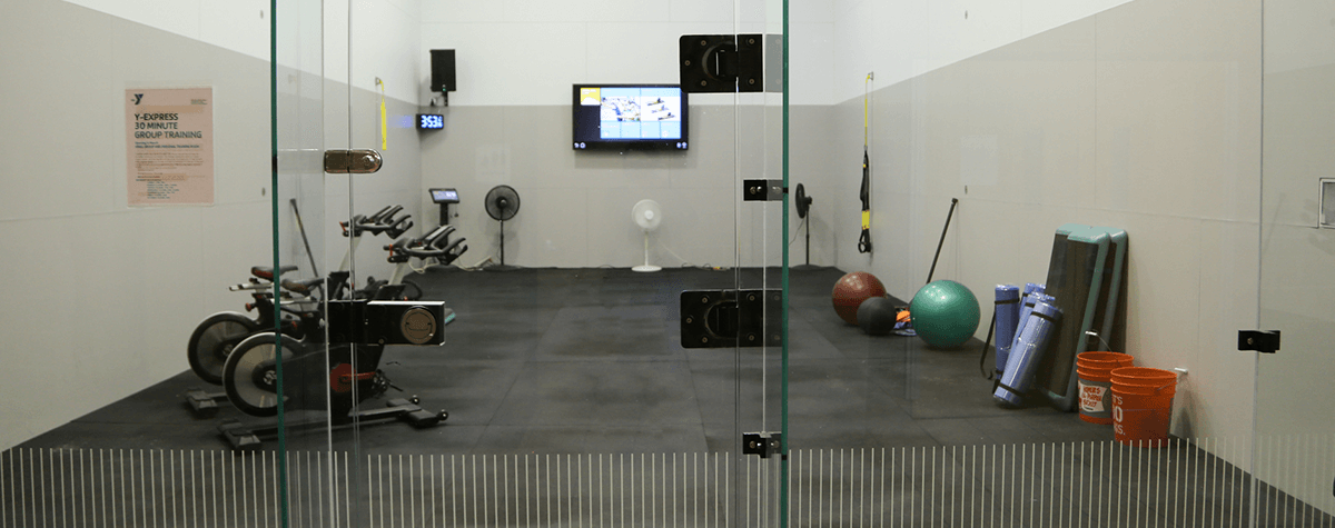 A fitness room at the Southeast Armed Services YMCA