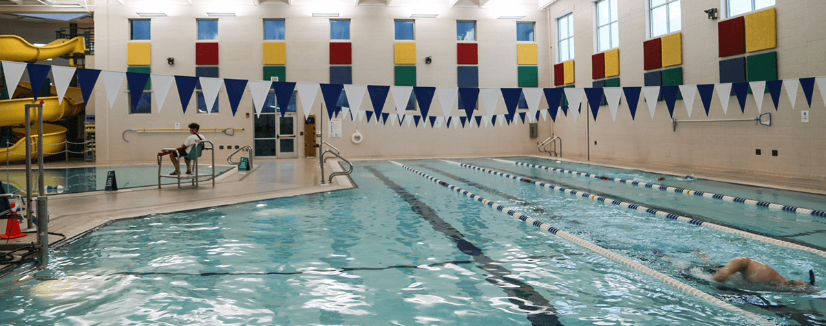 The lap pool at the Southeast Armed Services YMCA