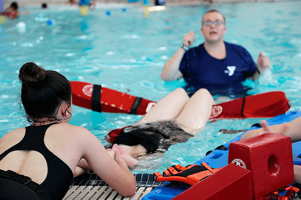 Lifeguards training at the YMCA